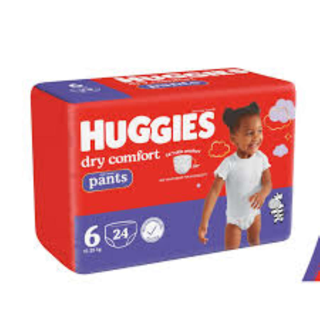 HUGGIES DRY COMFORT PANTS SIZE 6 24X8